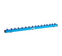 JCK 1/4 Inch Drive Aluminium Socket Organiser Rail, 16 Locking Clips