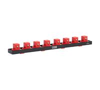 JCK 3/4 Inch Drive Aluminium Socket Organiser Rail, 8 Adjustable Clips