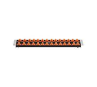 JCK Professional Quality Aluminum Double-Rail Socket Organizer (Line-Strip Series) with 360 Degree Rotary Studs Black & Orange & Blue for Metric/Imperial 3/8" sockets Storage.