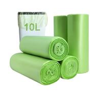 JCKCWL Small Biodegradable Bin Liners 100PCS, 10L Food Waste Bags Trash Bags, Compostable Compost Caddy Liners, Recycling Rubbish Garbage Bags for Kitchen Office, Green, 45 x 50cm