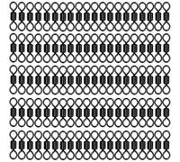 JCKD 100 pieces Fishing rotary joint, stainless steel fishing rolling rotary bearing, with solid rotating ring, suitable for sea or freshwater fishing rotary gear fishing accessories 7# black