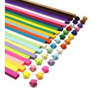 JCKD 1030 Piece Origami Star Paper, Colorful Double Sided Star Paper, Lucky Star Origami, Folding Star Paper Strip Double Sided Paper Strip Origami Children's Student Handmade DIY Crafts (27 Colors)