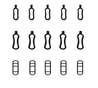 JCKD 15 pieces black bicycle elastic rubber ring silicone elastic band replacement bracket, bicycle LED light accessories, mountain bicycle light flashlight handlebar bracket rubber band