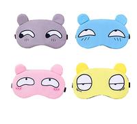 JCKD 4 Pack Daydream Sleep Eye Masks, Universal Cute & Soft Fluffy Travel Resting Eye Masks, Disney Daydream Masks
