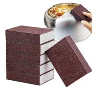 JCKHXG 5 Pack Emery Magic Wipe Sponge, Nano Carborundum Sponge, Emery Sponge Brush Eraser Scrub, Pot Scrubber Scouring Pad Kitchen Magic Cleaning Sponge for Removing Rust Cleaning Pots and Pans