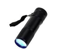 JCKJWL 100 LED Ultraviolet Light Flashlight Black Outdoor Waterproof Aluminum Dryer Curing Lamp Torch Money/Urine Stain Detector With Efficient Heat Dissipation(9 LEDs)