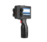 JCKJWL 12.7/25.4mm Handheld Inkjet Printer Gun QR Barcode Batch Date Number Logo Expiry Date Coding Machine Multi-format Printing(1 Cartridge-25.4mm)