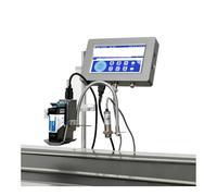 JCKJWL 12.7/25.4mm Industrial Online Thermal Inkjet Printer Text QR Barcode Batch Number Logo Date Coding Machine Multi-format Printing(12.7mm with 1 ink)