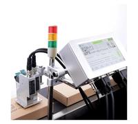 JCKJWL 12.7/25.4MM T210S Automatic Coding Machine Online 40 Languages Digital Inkjet Printer With Black Ink Cartridge Thermal Inkjet Printer Multi-Functional Coding (One 12.7 head 1 ink)