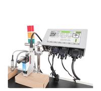 JCKJWL 12.7MM, 25.4MM Online Coding Machine Intelligent Assembly Line Inkjet Printer Fully Automatic Production Date Packaging Bag Multi-Functional Coding (One 12.7 head 1 ink)