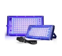 JCKJWL 1PCS UV LED Black Light 200W 300W Waterproof Ultraviolet Fluorescent Curing Lamps For Bar Wall Party Halloween Decor Fast Curing(100W Type2)