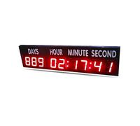JCKJWL 4-Inch Red LED Countdown Timer Display Countdown Clock With Text And Numerical Show For Event Timing Multiple Modes