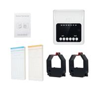 JCKJWL Electronic Time Clock Employee Attendance With Extra 100pcs Time Cards Time Clock With Passcode, Time Punch Machine For Small Business With Multi-language
