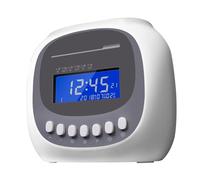 JCKJWL Electronic Time Clock With Passcode Attendance Machine Microcomputer Paper Card Clock Work Paper Card Sign In With Multi-language and Staff Support