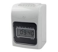 JCKJWL English Attendance Machine Electronic Time Clock Paper Card Punch Employees Time Clock Punch Machine With Multi-language and Staff Support(Type2)