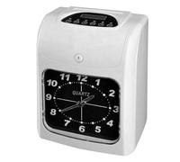 JCKJWL English Attendance Machine Electronic Time Clock Paper Card Punch Employees Time Clock Punch Machine With Multi-language and Staff Support(Type1)