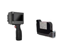 JCKJWL Handheld Inkjet Printer Gun 16.8V 600dpi 12.7mm Portable Intelligent Logo Fast Dry Multi-format Printing(Machine with Ink)
