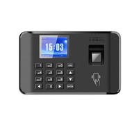 JCKJWL Intelligent Biometric Fingerprint Password Attendance Machine Time Clock Employee Checking-in Recorder LCD Screen Voice Prompt With Multi-language(US add USB disk)