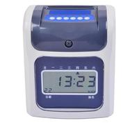 JCKJWL LCD Attendance Machine Punch Time Clock With Passcode, Two-color Printing Clock Face Attendance English Version With Multi-language(LCD surface)