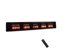 JCKJWL LED 5-time Zone Clock/desktop World Clock Timer Digital Clock For Securities Market And Securities Firms Use Multiple Modes