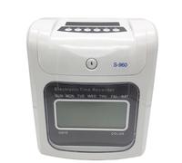 JCKJWL Time Clock With Passcode English Version LCD Time Clock Export Power Outage Punch Card Paper Punch Card Machine S960 With Multi-language and Staff Support