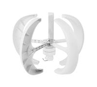 JCKJWL Vertical Axis Wind Turbine 5 Blade 600W DC12V Wind Turbine Vertical Wind Generator Kit Electricity Producer Equipment White Low Noise, High Efficiency Power Generation(White)