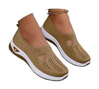 JClorix Women's Orthopedic Slip On Trainers - Wide Fit Breathable Mesh Walking Shoes with Arch Support, Non-Slip Sole, Lightweight Athletic Sneakers for Running, Casual Wear & Plantar Fasciitis Relief