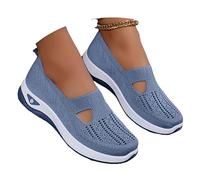 JClorix Women's Orthopedic Slip On Trainers, Wide Fit Breathable Mesh Walking Shoes with Arch Support, Non-Slip Sole, Lightweight Athletic Sneakers for Running, Casual Wear & Plantar Fasciitis Relief