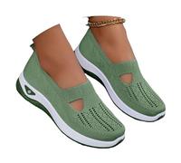 JClorix Women's Orthopedic Slip On Trainers - Wide Fit Breathable Mesh Walking Shoes with Arch Support, Non-Slip Sole, Lightweight Athletic Sneakers for Running, Casual Wear & Plantar Fasciitis Relief