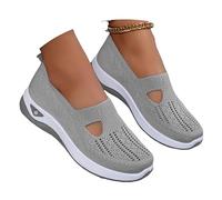 JClorix Women's Orthopedic Slip On Trainers, Wide Fit Breathable Mesh Walking Shoes with Arch Support, Non-Slip Sole, Lightweight Athletic Sneakers for Running, Casual Wear & Plantar Fasciitis Relief