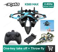 JCMO K500MAX Remote Control Toy Plane One Key Take Off Throw Fly 360° Rolling Flight 2.4Ghz RC Three Speed Adjustment Toy Plane Green-1Battery