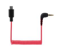 JCMOYUTY for DJI Mic 3 2 1 to Action 5 PRO USB C to 3.5mm TRS Microphone Adapter Mic OTG Audio Cable DAC Coiled Cord for Samsung Android iPhone 15 16 17 Pro Max