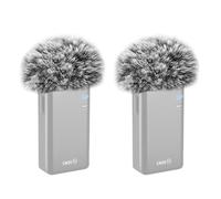 JCMOYUTY for NEEWER CM28 Windscreen Wireless Lavalier Microphone Deadcat Furry Cover, 2-Pack Grey Wind Screen Accessory