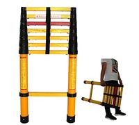 JCNAGXY 2m//4m Tall Multi-Purpose Ladder Fibreglass Telescopic Ladder Extension Extend Non-conductive - Portable Foldable Ladder, Load 150kg