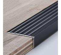 JCNAGXY Doorway Uneven Floor Transition Strip Metal Stair Nose Molding 5cm Wide Non Slip Steps Steps Edging Reducer Flute Black Gray Silver Interior Stair Edging Vinyl Flooring Edging