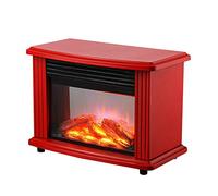 JCNAGXY Electric Fireplace Stove Tempered Glass Panel Two Temperature Adjustment Fe-Cr Wire Heating Automatically Stop Heating At Over70℃ 37x27x21cm