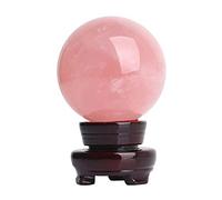 JCNAGXY Exquisite Feng Shui Natural Pink Desktop Recruiting Peach Blossom Living Room Bedroom Home Decoration Crystal Sphere (Size : 3.15in)
