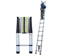 JCNAGXY Extension Telescoping Ladder 8m 7m 6m 5m 4.6m 3.8m 3.2m 2.6m, Aluminum Folding Telescopic Ladder, Extendable & Collapsible Ladder for Home RV Outdoor Work