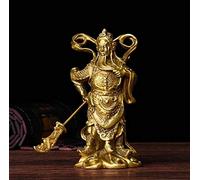 JCNAGXY Fengshui Yu Pure Copper Large-Scale Dharma Protector Statue of Jialan Bodhisattva, Guan Gong Statue,High 24cm