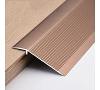 JCNAGXY Floor Transition Strip Wood to Tile, Aluminum Reducer Strip Wide 10cm Carpet Flooring Edge Trim with Non Skid Groove, 36 40 50 67 Inch Threshold Ramp