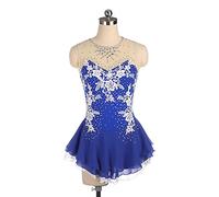 JCNAGXY Girls Figure Ice Skating Dress Women Adult Sparkly Rhinestone Sleeveless Bodysuit, Show Costume Race Skirt, Ballet Dance Gymnastic Leotard