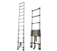 JCNAGXY Heavy Duty Telescopic Ladder 8m/ 7m/ 6.2m/ 5m/ 4.2m/ 3.8m/ 2.6m Tall, Professional Folding Telescoping Ladder for Rooftop RV Attic Home Outdoor, Load 150kg