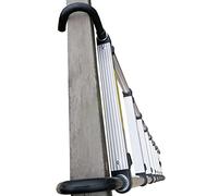 JCNAGXY Industrial Aluminum Extension Ladder 8m/ 7m/ 6m/ 5m/ 4m/ / 2m Telescoping Ladder with Roof Hooks, Aluminum Extension Telescopic Ladders for Home RV Attic Outdoor Use, Loads 150kg (Size :