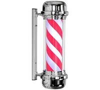 JCNAGXY Light Barber Shop LED Barbers Pole 71cm White Black Blue Hair Salon Logo Rotating Light Salon Shop Sign Outdoor Waterproof Outdoor Wall Lamp Decor (Color : C)