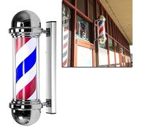 JCNAGXY Light Led Barbers Pole Illuminating Rotating Hairdressing Salon Sign Red White Blue Stripes Waterproof Wall-Mounted Lamp Outdoor Wall Lamp Decor (Size : 90cm/35in)