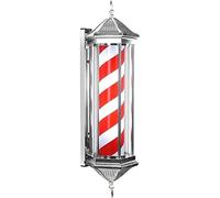 JCNAGXY Light Outdoor Wall Lamp Barber Shop Pole 33"/27" Outdoor Light Rotating & Illuminated Hair Salon Sign Large Retro Style Wall-Mounted Lamp Barber Shop Pole (Color : #003)