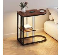 JCNAGXY Multifunctional narrow edge smart led bedside table with wireless charging station and open storage shelf, coffee table charging station, suitable for small space/coffee table, sofa, bedroom