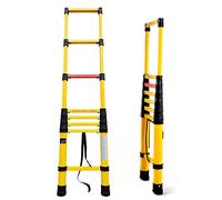 JCNAGXY Professional Extension Fiberglass Telescoping Ladder Non Conductive, Foldable Telescopic Ladders Stepladder with Finger Protection, Load 150kg