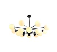 JCNAGXY sputnik chandelier 6 lights chandelier mid century adjustable pendant lighting fixture vintage industrial ceiling light fixture for living room-black and white lampshade. 6 lights it's so