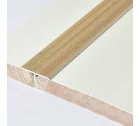 JCNAGXY T Molding Transition Flooring Aluminum, Wide 33mm Threshold Strip/Floor Molding & Trim Peel and Stick, Flat Carpet Edging Banding with Wood Effect